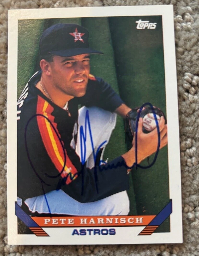 1993 Topps #195 Pete Harnisch signed autographed card Houston Astros