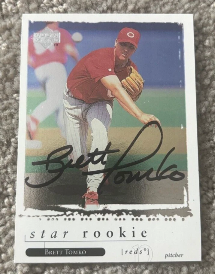 Brett Tomko autographed signed Card (Reds) 1997 Upper Deck Star Rookie #253