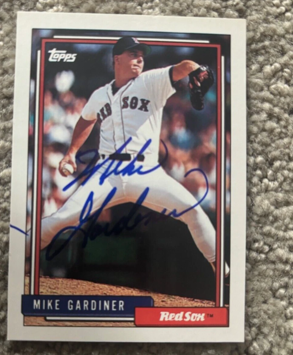 1992 Topps #694 Mike Gardiner signed autographed card Boston Red Sox