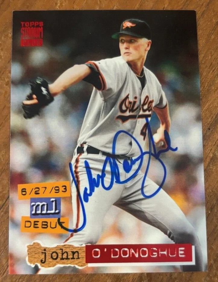 1994 Topps Stadium Club JOHN O'DONOGHUE Signed Card autographed auto ORIOLES
