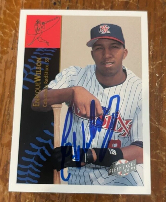 1994-95 Excel #44 Enrique Wilson signed autographed card Cleveland Indians