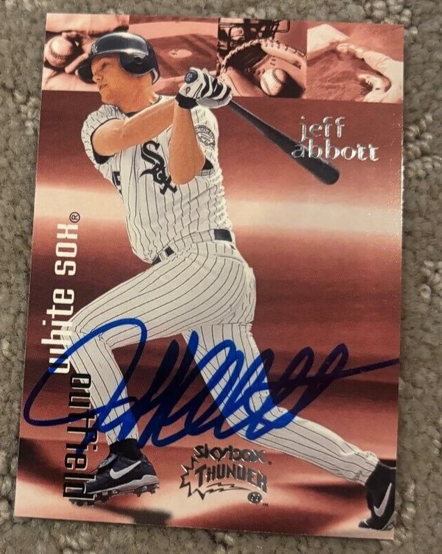 1999 SkyBox Thunder Baseball Card #13 Jeff Abbott signed autographed card