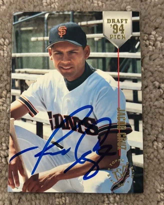 1994 Stadium Club Draft Picks #19 Jacob Cruz signed autographed card XRC