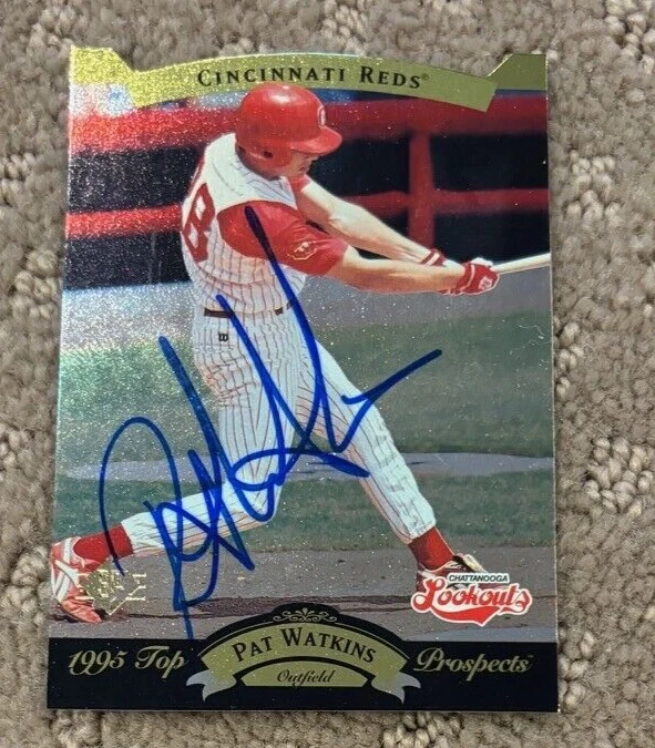 1995 SP Top Prospects #39 Pat Watkins signed autographed card Cincinnati Reds