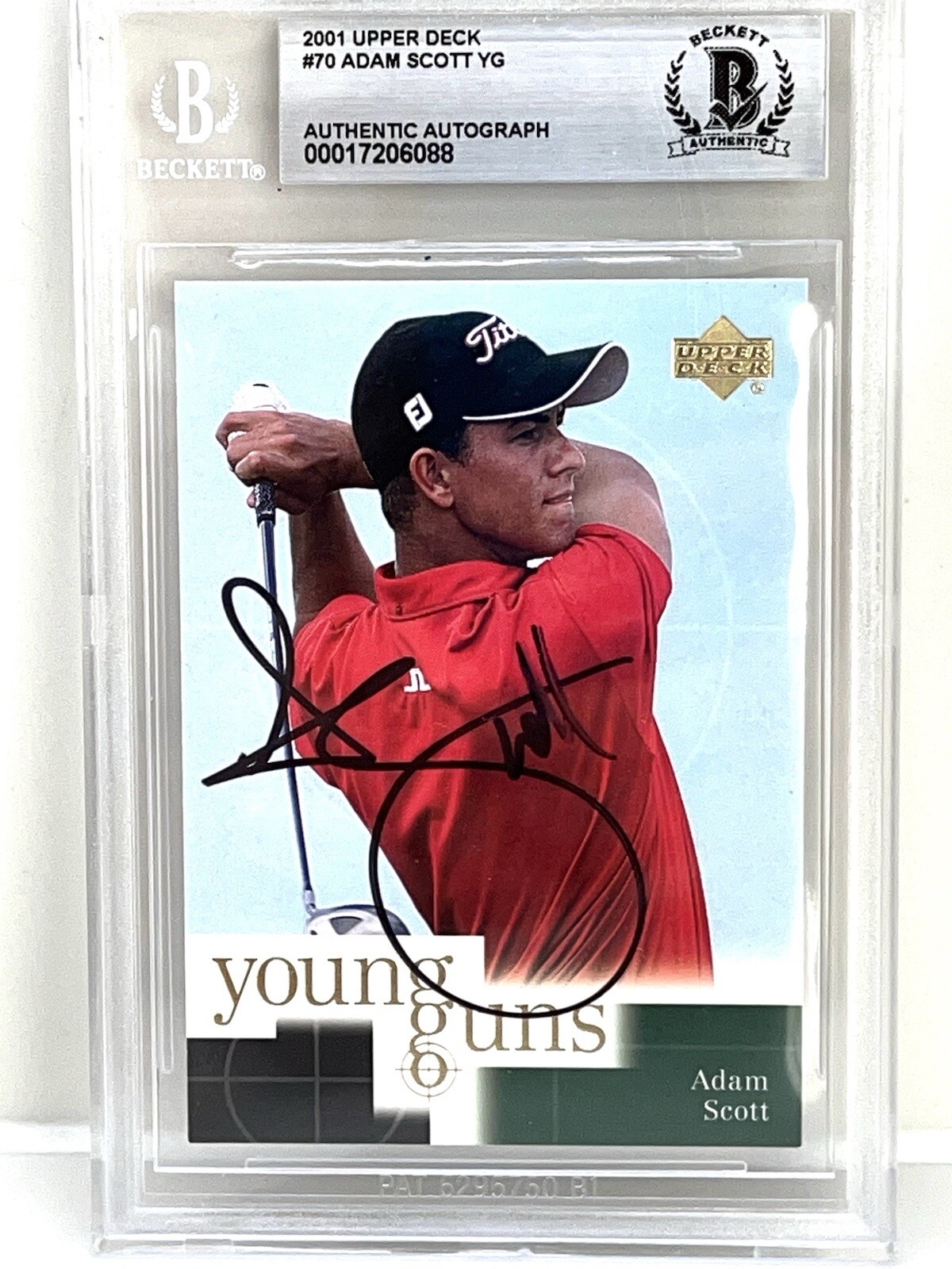 ADAM SCOTT HAND SIGNED YOUNG GUNS ROOKIE CARD AUTO BECKETT AUTHENTICATED #1