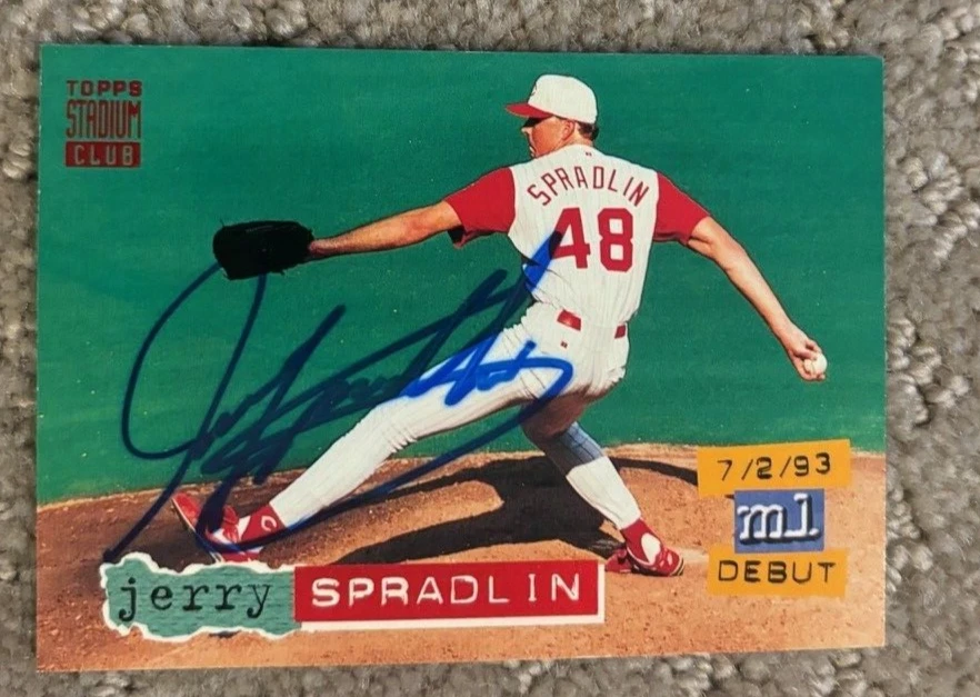 Jerry Spradlin 1994 Stadium Club #56 Cincinnati Reds Signed Autographed Card