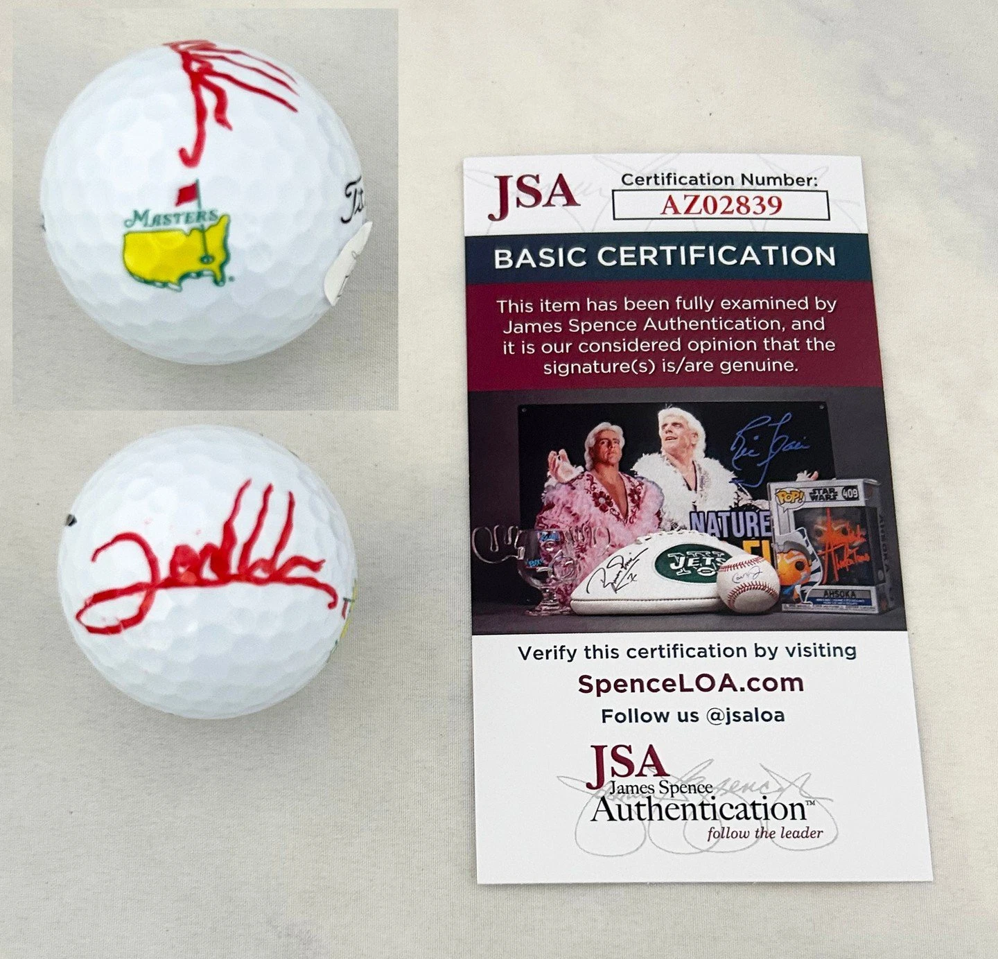 Jon Rahm Signed Masters Golf Ball JSA 1 COA