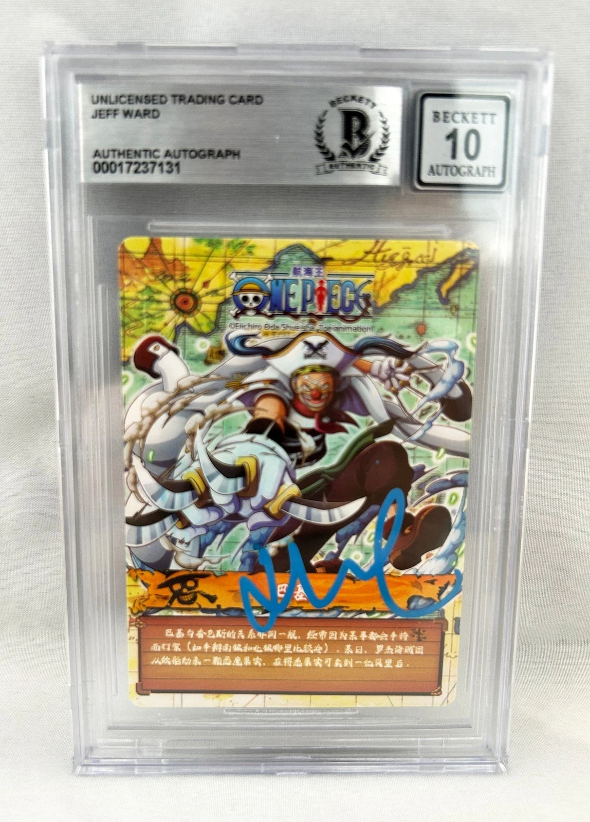 Jeff Ward Signed Card One Piece Buggy Beckett BAS COA