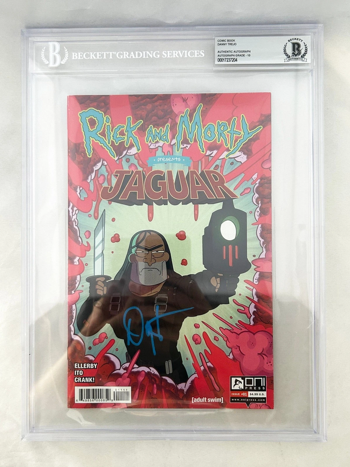 Danny Trejo Signed Comic Book Rick & Morty Jaguar Beckett BAS 4 COA