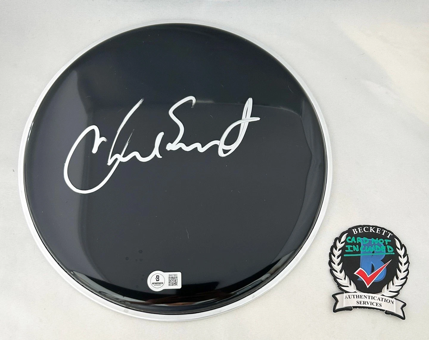 Chad Smith Signed Drumhead Red Hot Chili Peppers Beckett BAS 6 COA
