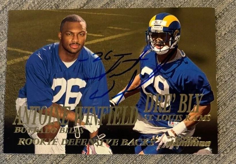 1999 Skybox Dominion Antoine Winfield signed autographed card Rookie RC