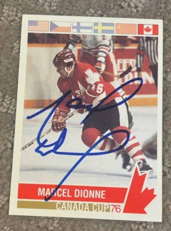 1992-93 Future Trends '76 Canada Cup #179 Marcel Dionne signed autographed card
