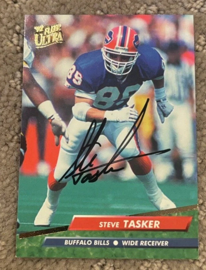 1992 Fleer Ultra #30 Steve Tasker signed autographed card Buffalo Bills
