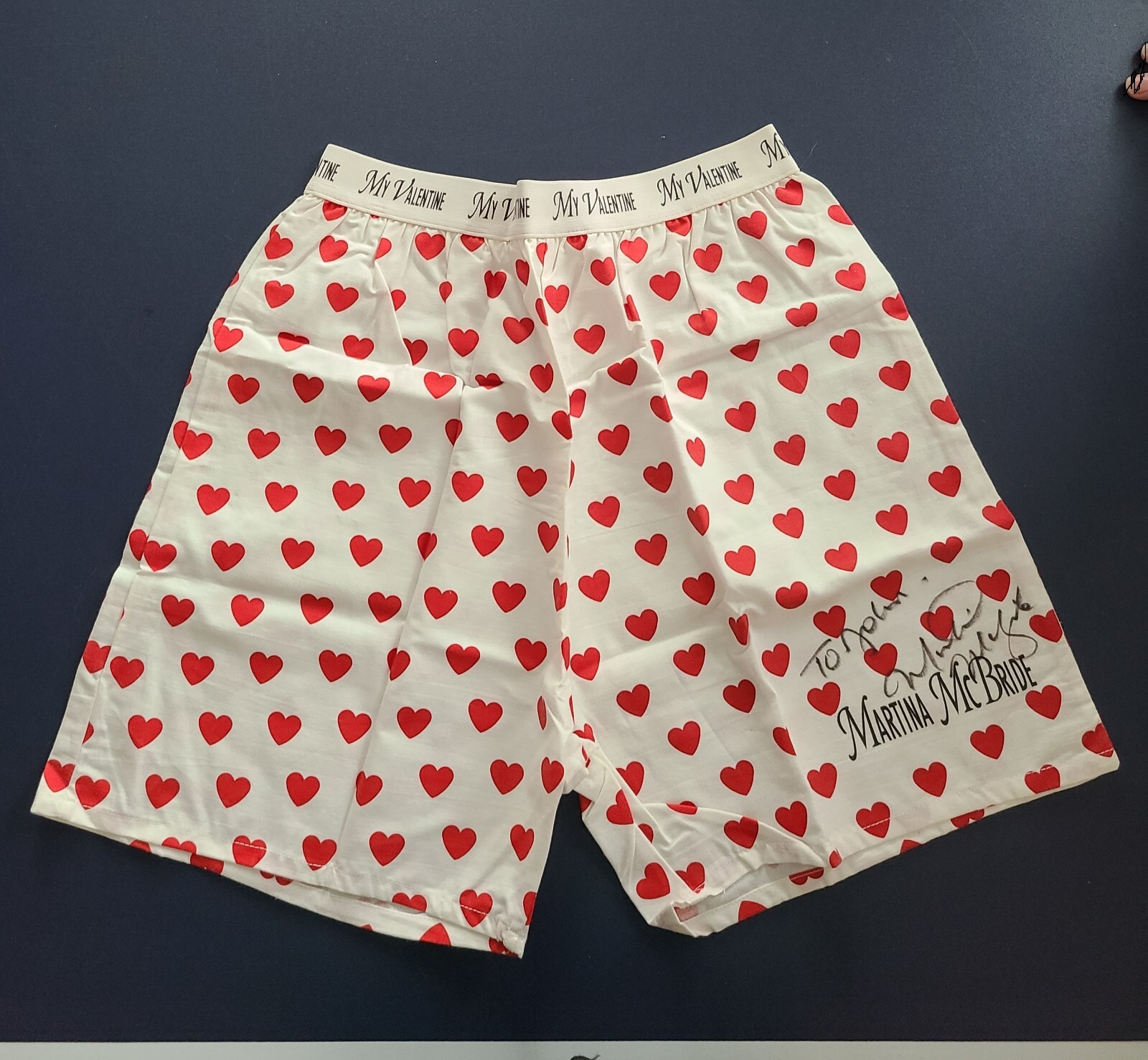 MARTINA MCBRIDE Autographed Signed Valentine Boxer Shorts - To John