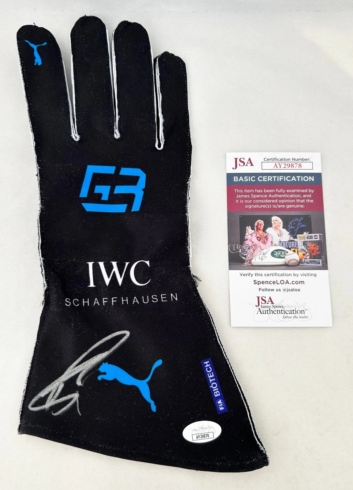 George Russell Signed Racing Glove Mercedes F1 Formula 1 JSA 1 COA
