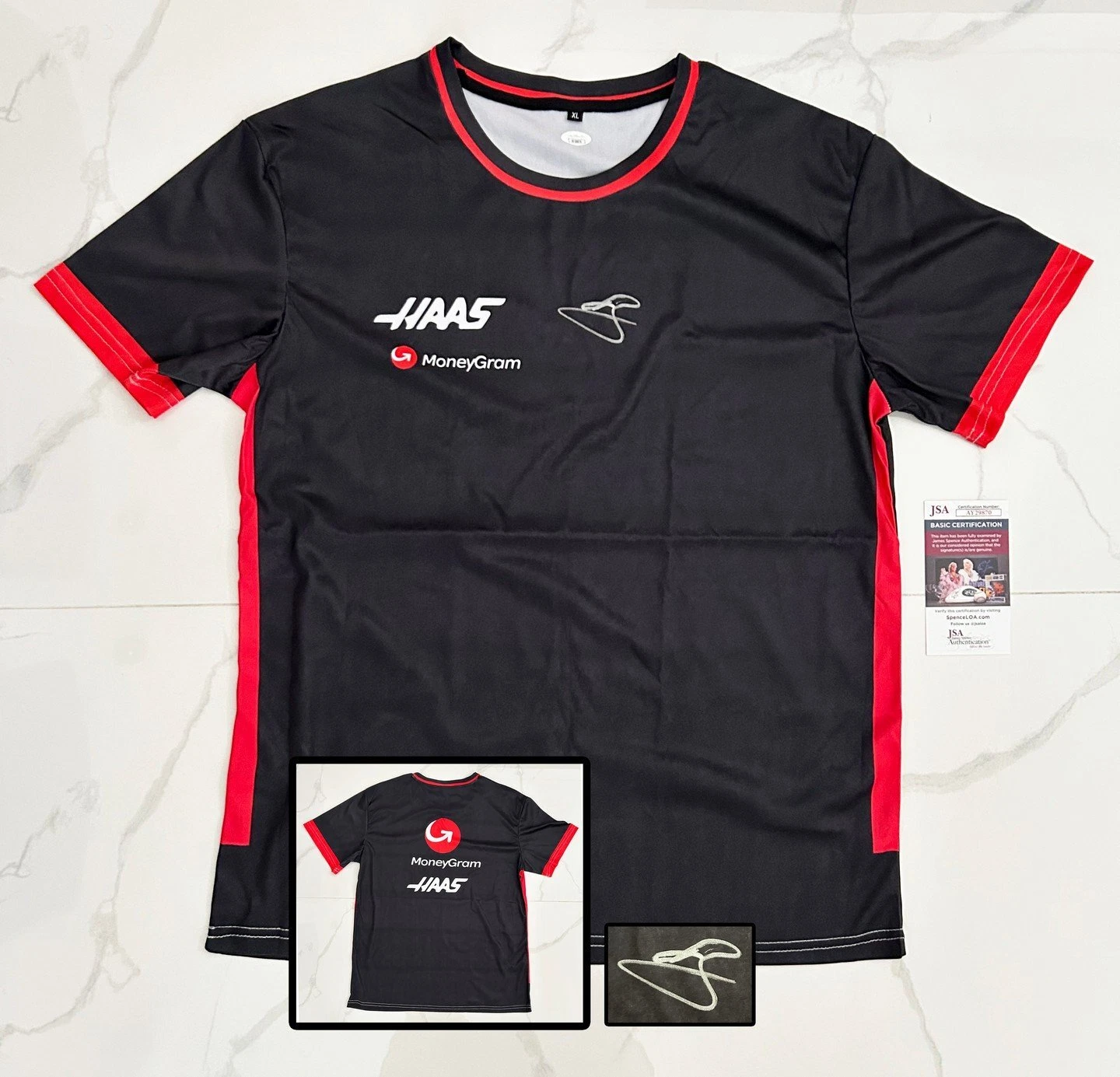 Oliver Bearman Signed Shirt Ferrari Haas Formula 1 JSA 3 COA