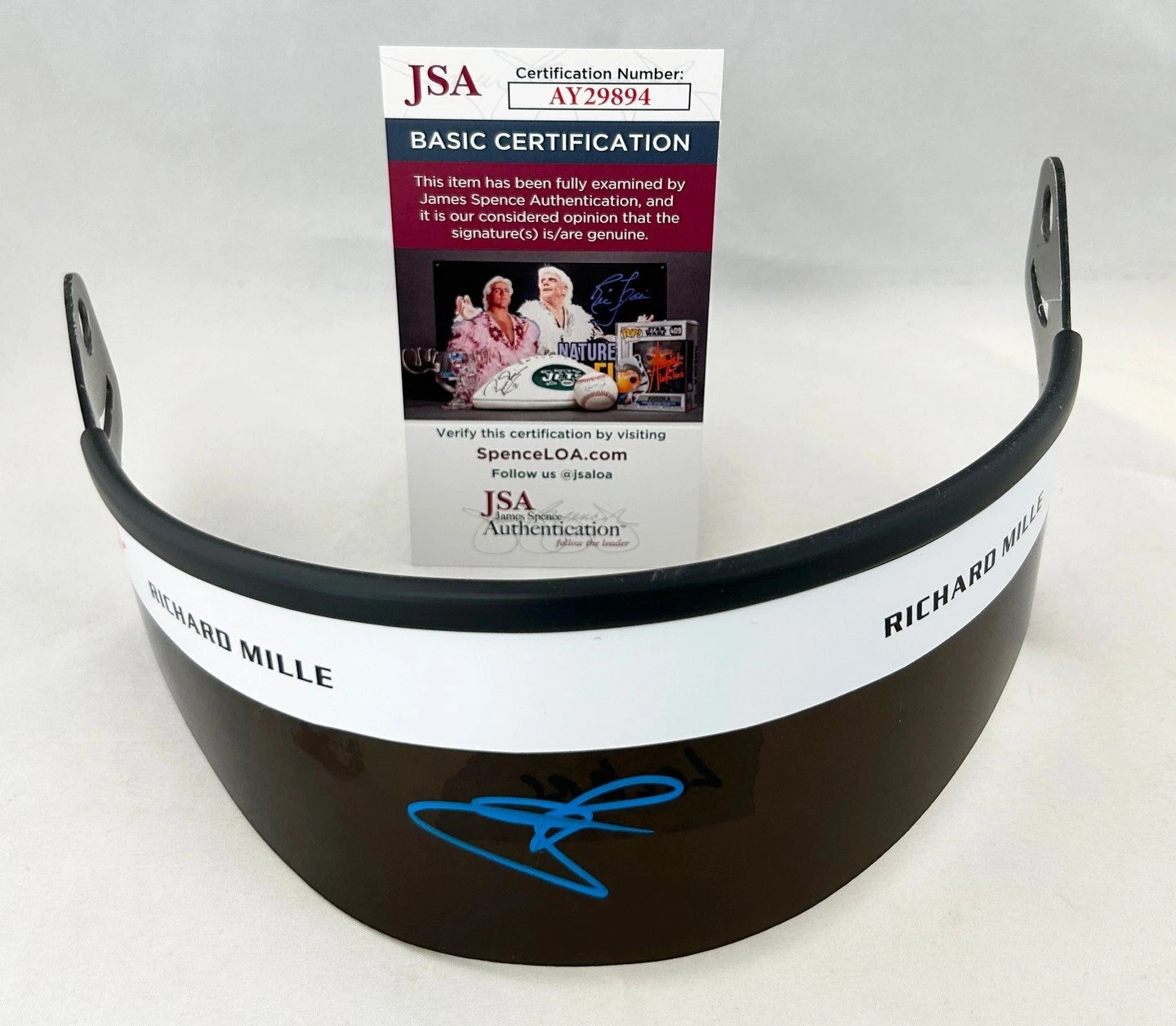 Oliver Bearman Signed Helmet Visor 1:1 Ferrari Haas Formula 1 JSA 2 COA