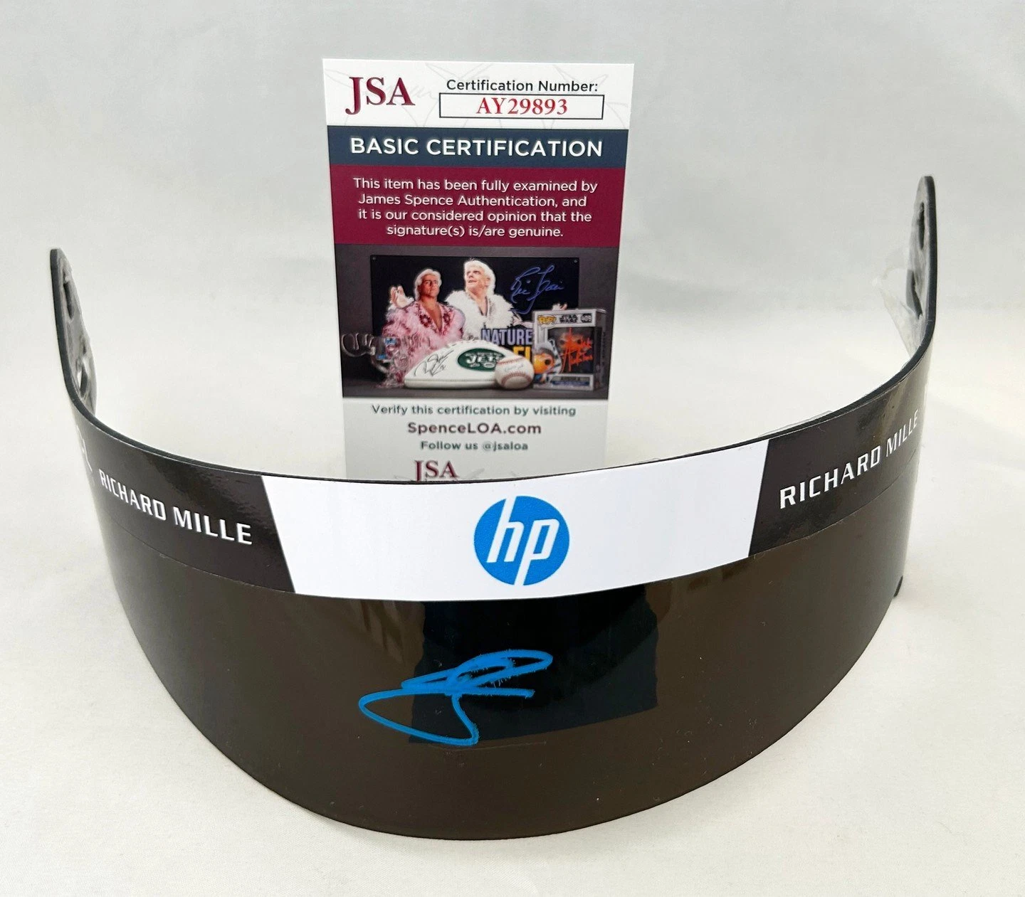 Oliver Bearman Signed Helmet Visor 1:1 Ferrari Haas Formula 1 JSA 1 COA