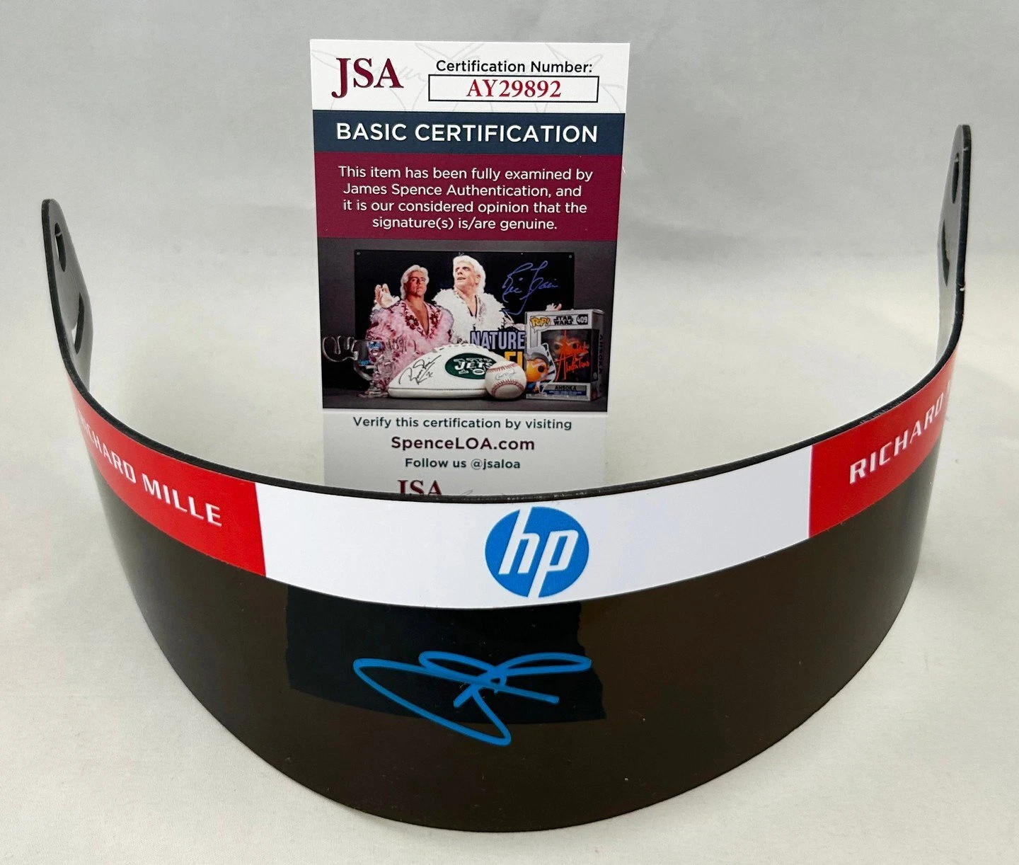 Oliver Bearman Signed Helmet Visor 1:1 Ferrari Haas Formula 1 JSA COA