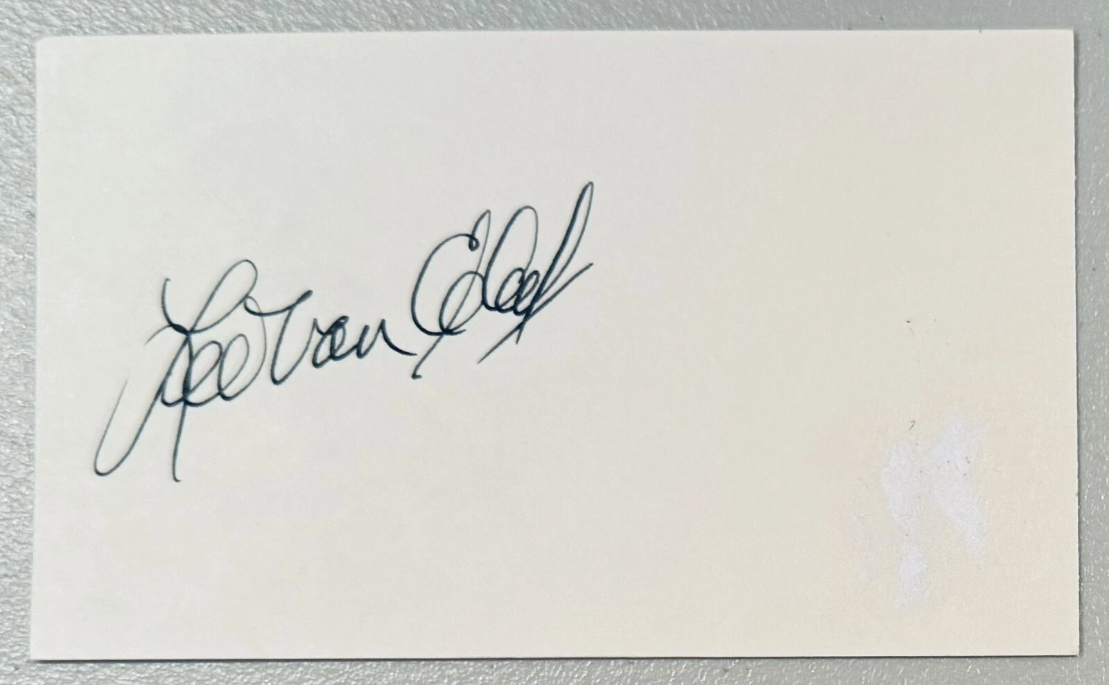 Lee Van Cleef Signed Autographed 3x5 Card Beckett BAS Cert Good Bad And The Ugly