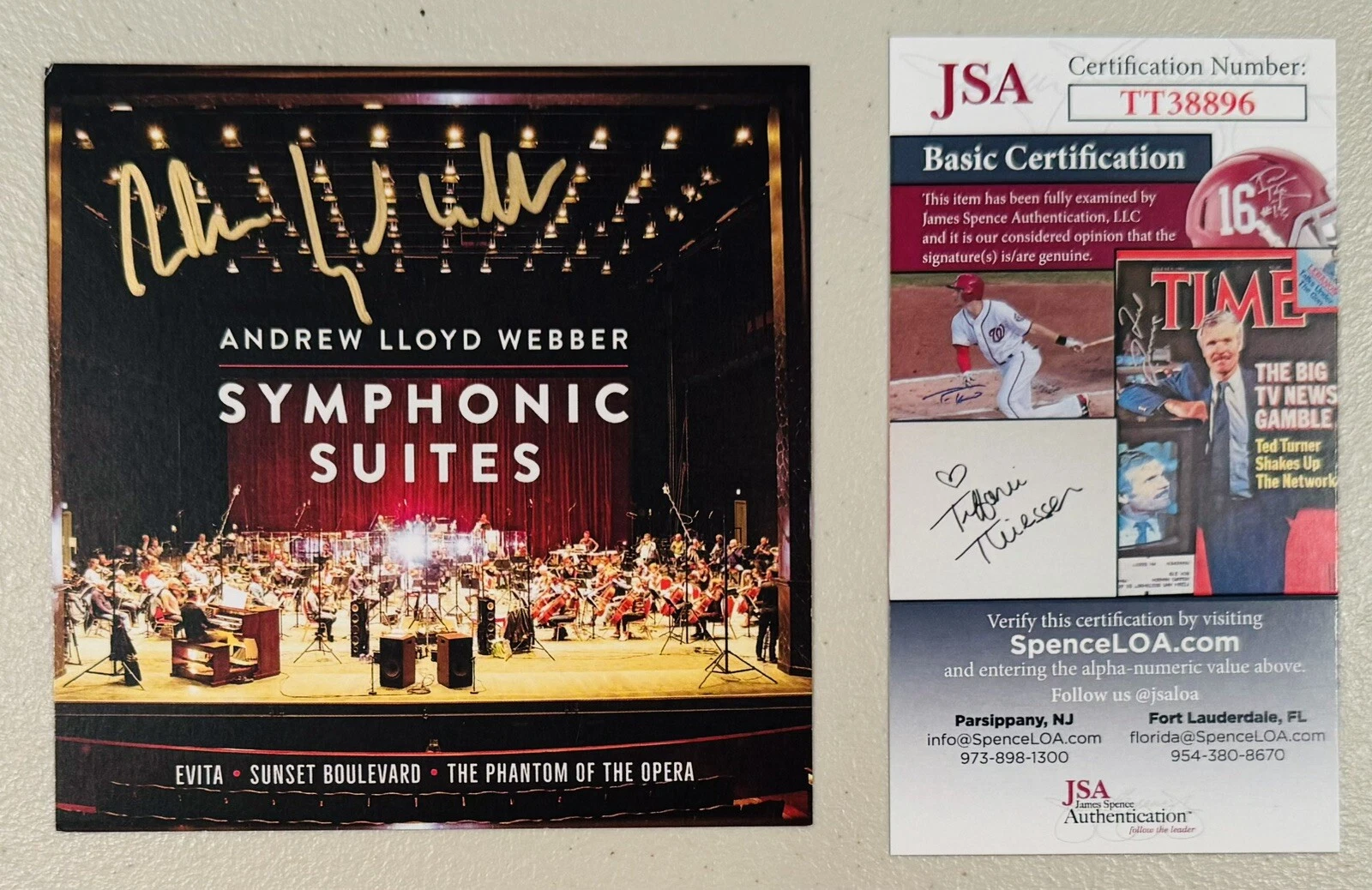 Andrew Lloyd Webber Signed Autographed CD Art Card Cover JSA Certified Broadway