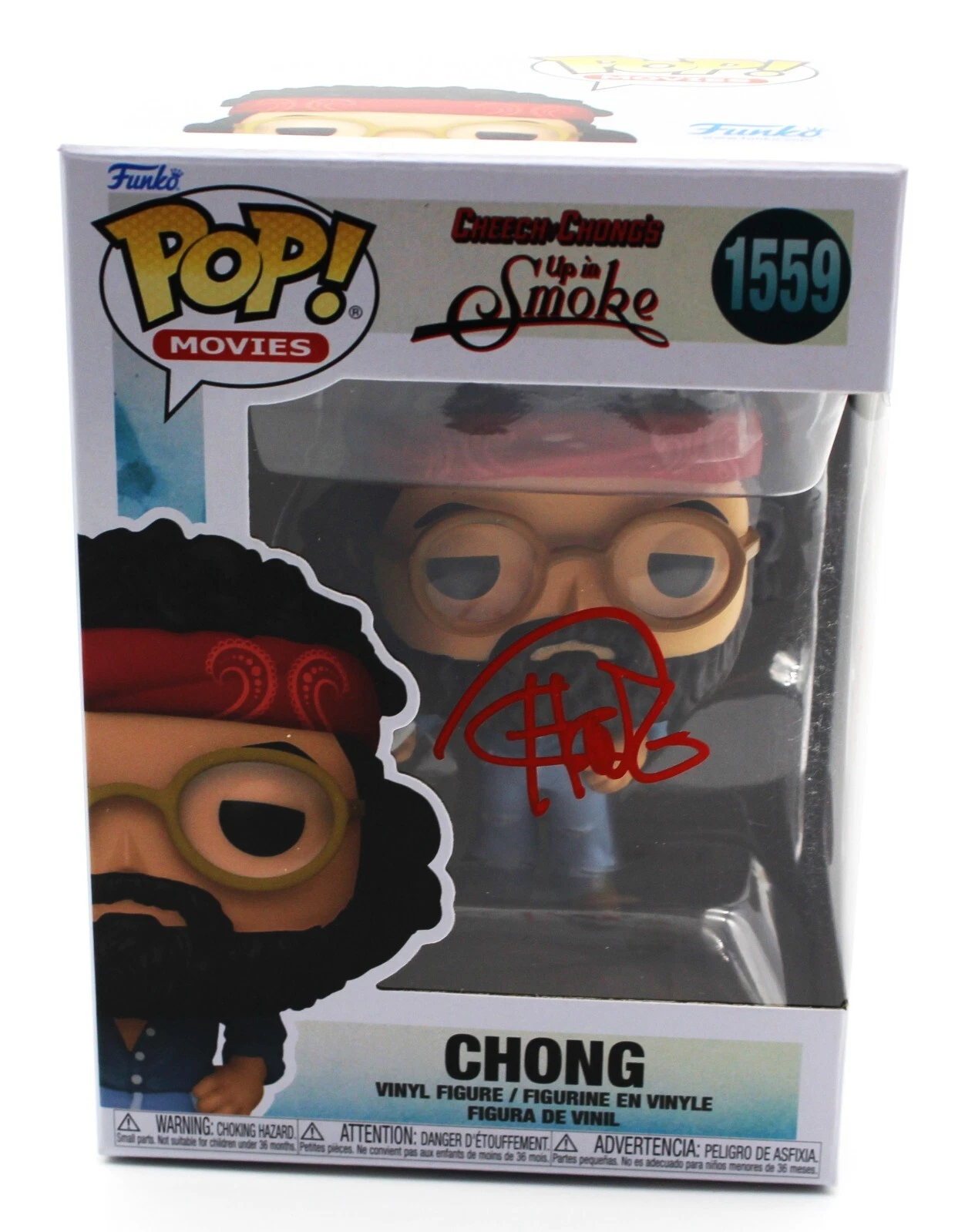 Tommy Chong Up In Smoke 1559 Signed Funko Pop Movies Cheech w/JSA COA AZ01797