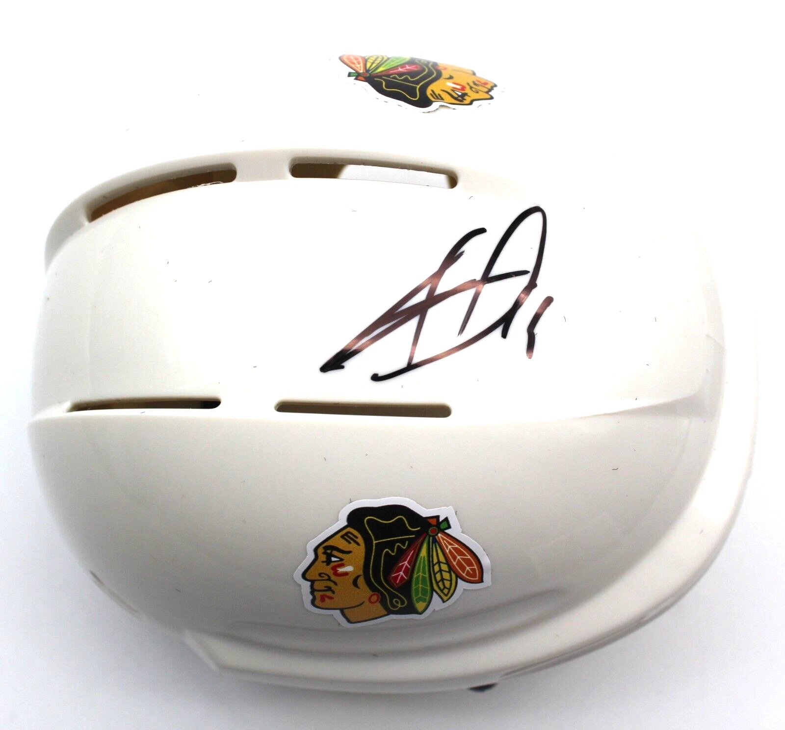 Jonathan Toews Signed Chicago Blackhawks Mini Hockey Helmet w/JSA COA AX28750