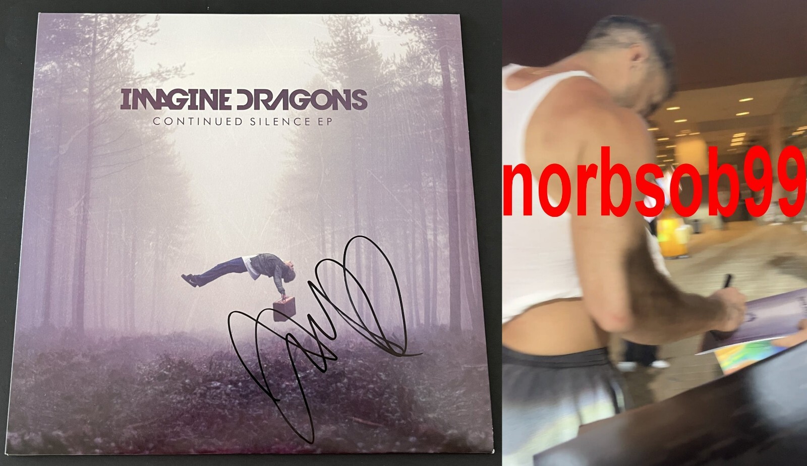 DAN REYNOLDS SIGNED IMAGINE DRAGONS CONTINUED SILENCE EP VINYL w/PROOF & BECKETT