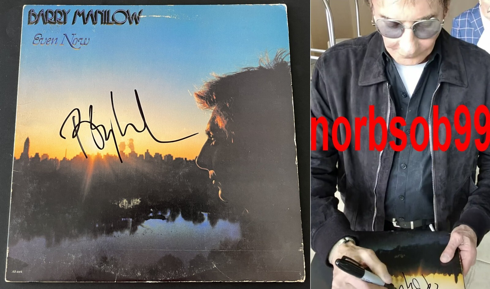 BARRY MANILOW SIGNED AUTOGRAPH EVEN NOW VINYL w/EXACT VIDEO PROOF & BECKETT COA