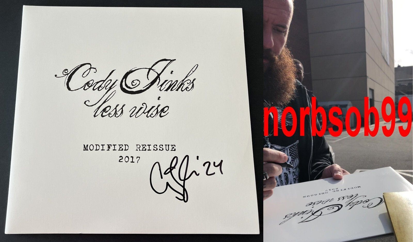 CODY JINKS SIGNED AUTOGRAPH LESS WISE VINYL ALBUM w/EXACT PROOF & BECKETT COA