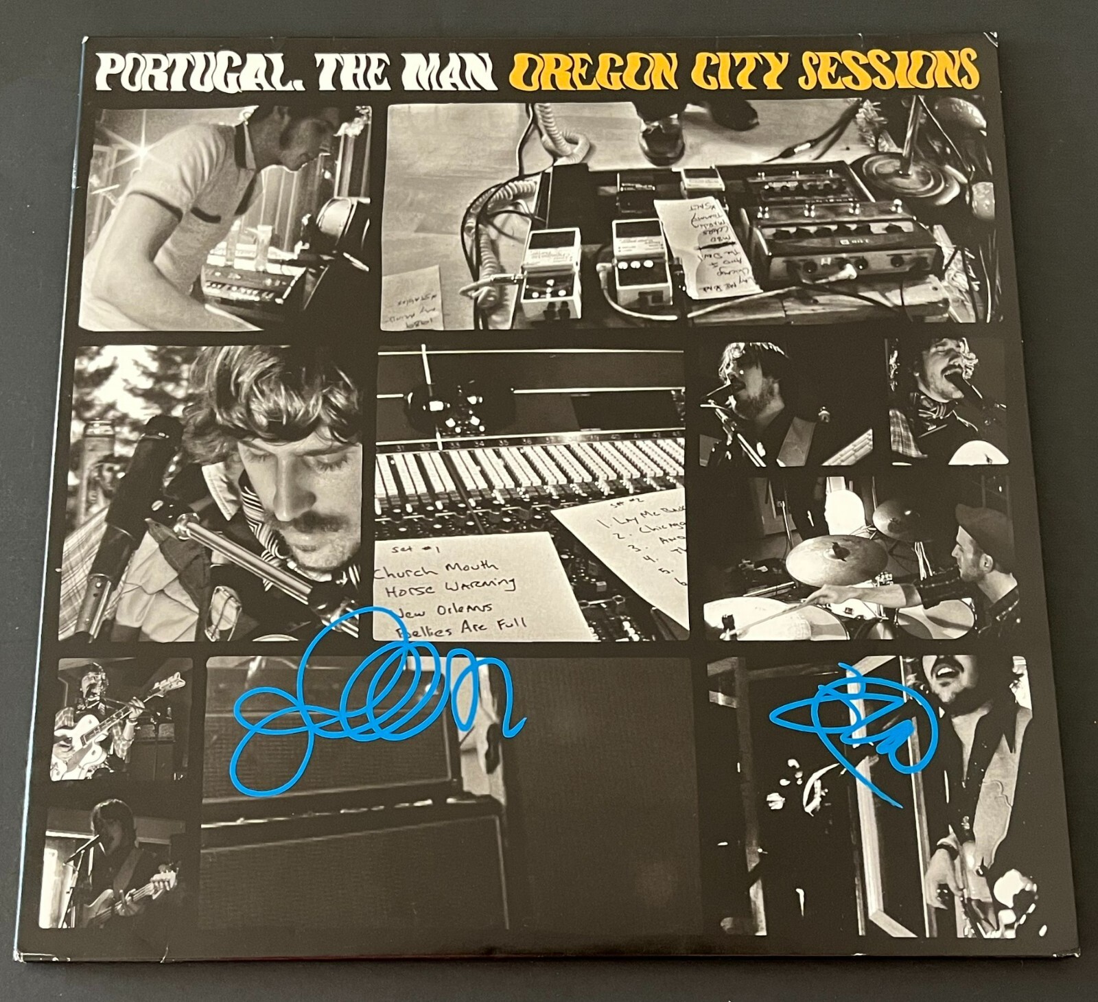 PORTUGAL THE MAN JOHN GOURLEY +1 SIGNED OREGON CITY SESSIONS VINYL BECKETT COA