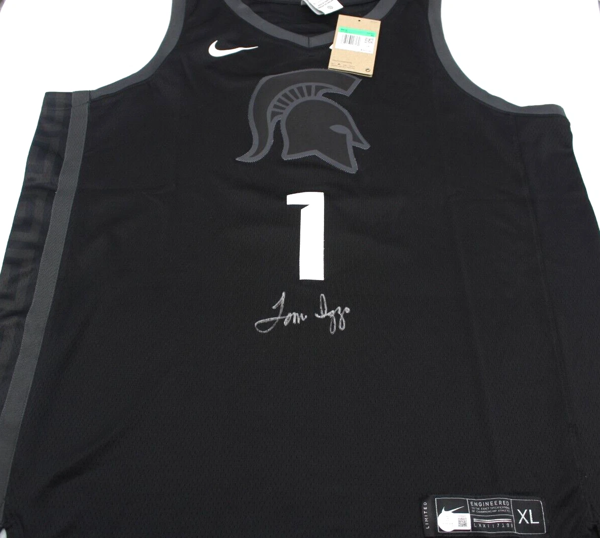 Tom Izzo Signed Michigan State Spartans Basketball Jersey w/Beckett COA BP89955