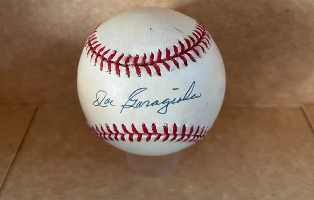 JOE GARAGIOLA CARDINALS/ANNOUNCER SIGNED AUTOGRAPHED A.L. BASEBALL BECKETT AUTH