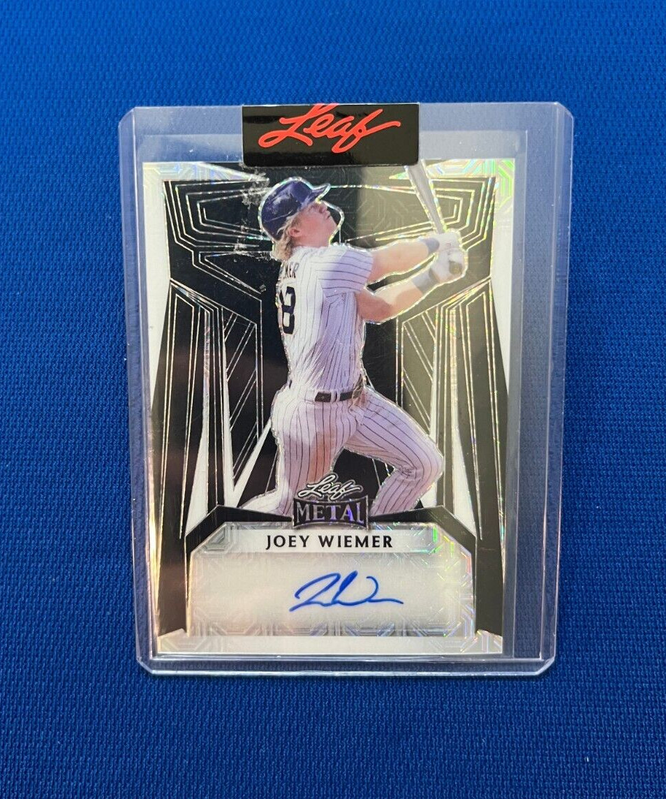 2023 LEAF METAL JOEY WIEMER MILWAUKEE BREWERS SIGNED AUTO 1/1 PRE-PRODUCTION