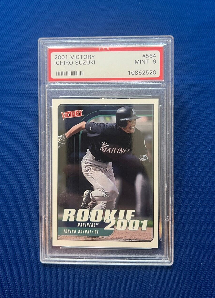 2001 UPPER DECK VICTORY ICHIRO SUZUKI SEATTLE MARINERS RC ROOKIE #564 PSA 9 MINT