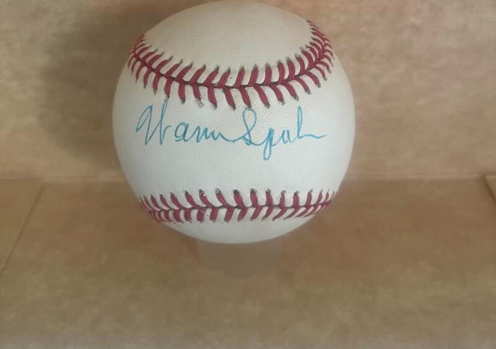 WARREN SPAHN MILWAUKEE BRAVES SIGNED AUTOGRAPHED N.L. BASEBALL BECKETT AUTH