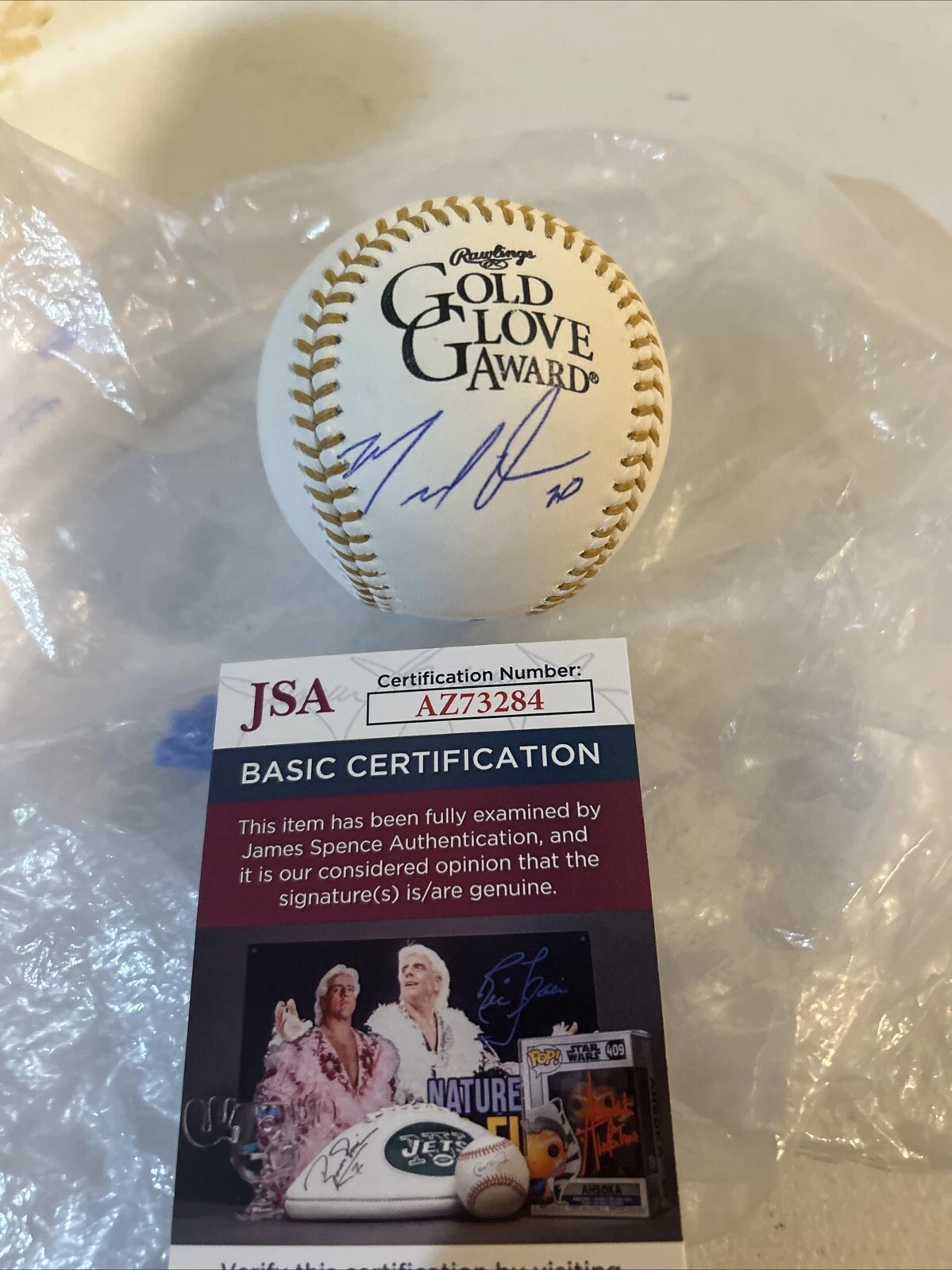 ATLANTA BRAVES- MARCELL OZUNA SIGNED AUTOGRAPH GOLD GLOVE BASEBALL JSA COA BALL