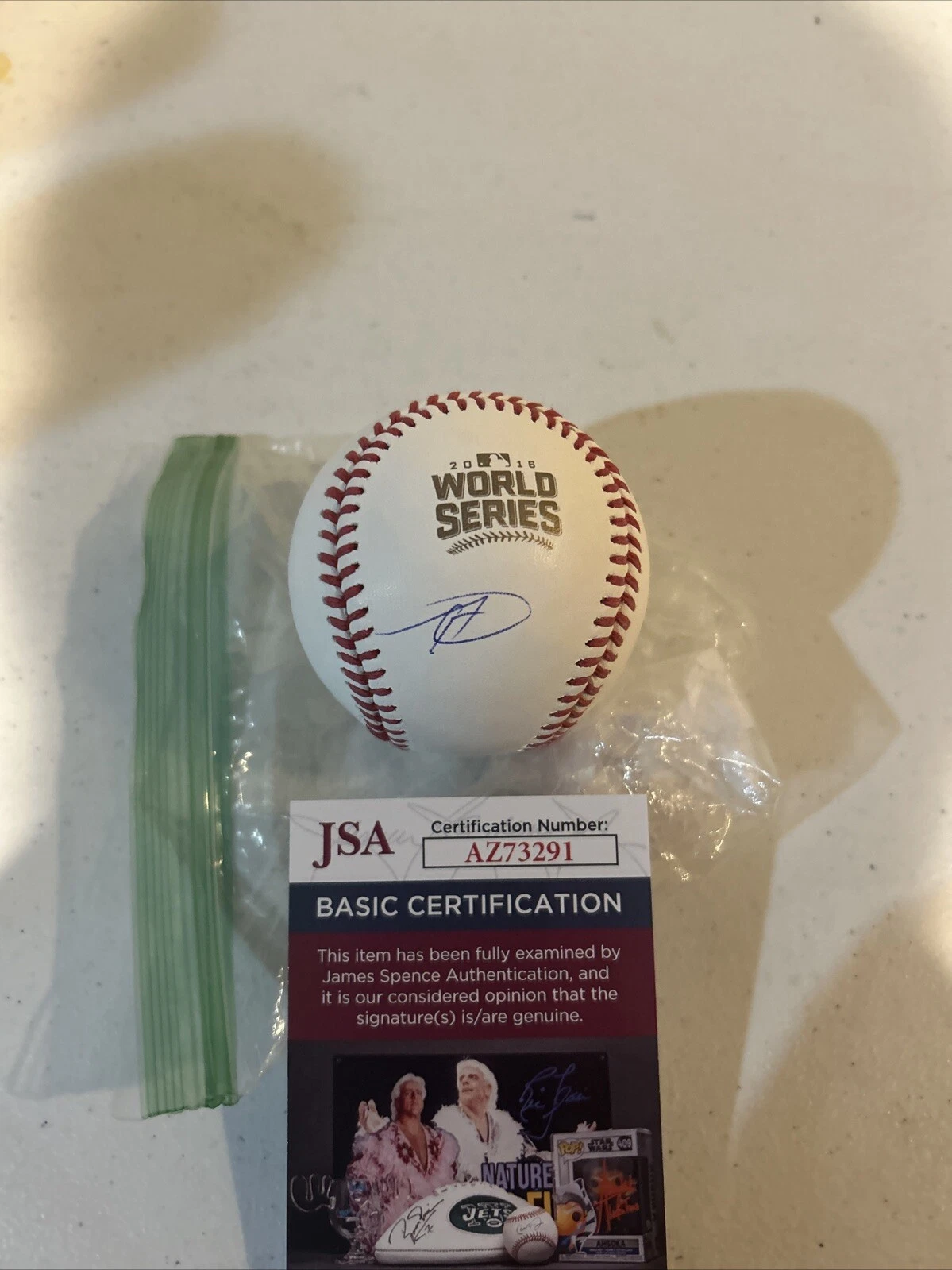 CHICAGO CUBS- DEXTER FOWLER SIGNED AUTOGRAPH 2016 WORLD SERIES BASEBALL JSA COA