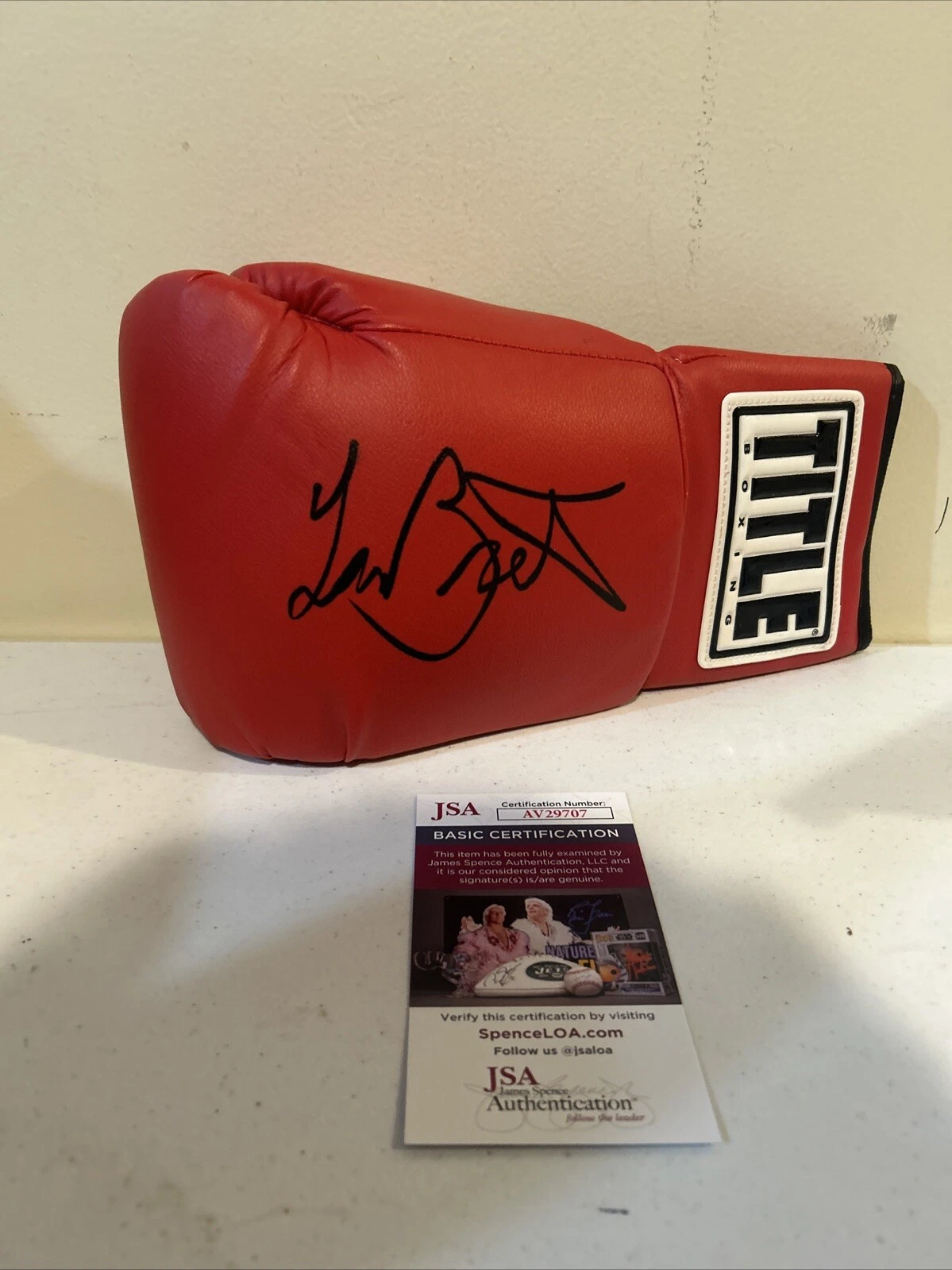 LAMON BREWSTER SIGNED AUTOGRAPH BOXING GLOVE JSA COA BOXER WBO CHAMPION