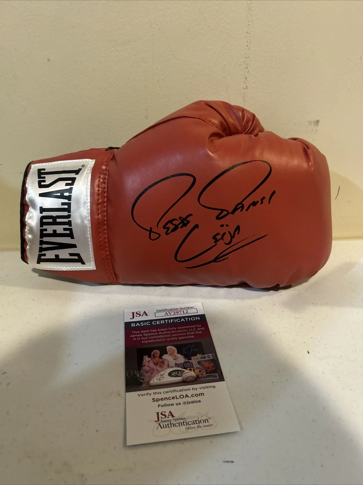 JESSE JAMES LEIJA SIGNED AUTOGRAPH BOXING GLOVE JSA COA BOXER CHAMPION WBC
