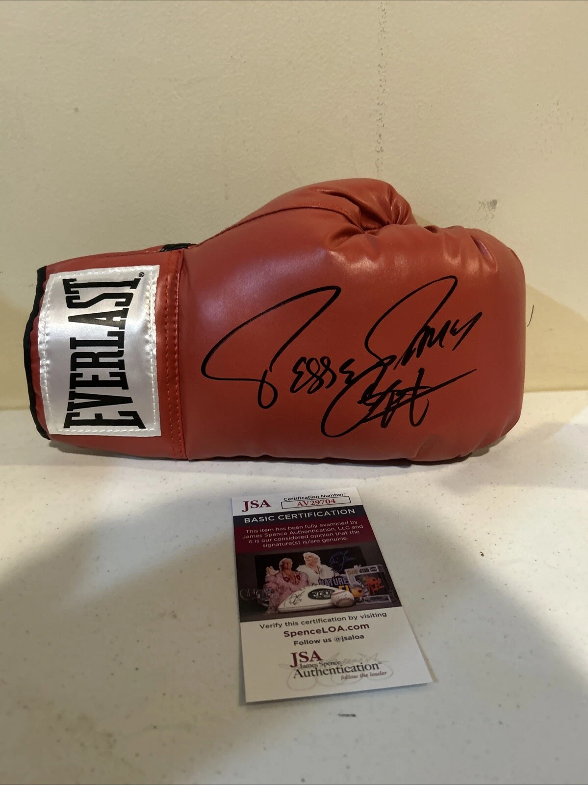 JESSE JAMES LEIJA SIGNED AUTOGRAPH BOXING GLOVE JSA COA BOXER CHAMPION WBC