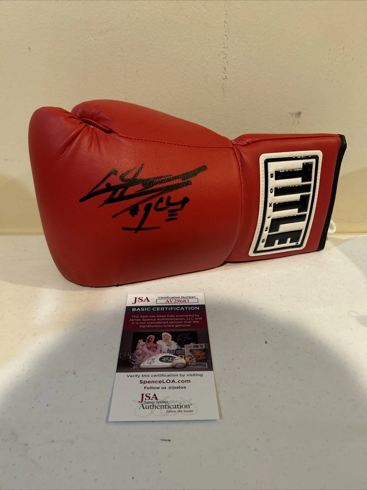 CORY SPINKS SIGNED AUTOGRAPH BOXING GLOVE JSA COA IBF CHAMPION BOXER STAR