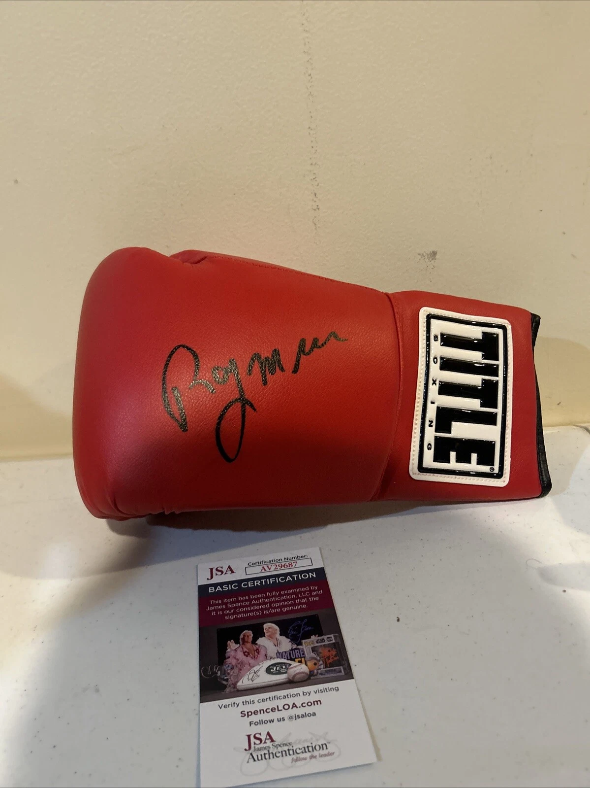 MERCILESS RAY MERCER SIGNED AUTOGRAPH BOXING GLOVE JSA COA CHAMPION BOXER