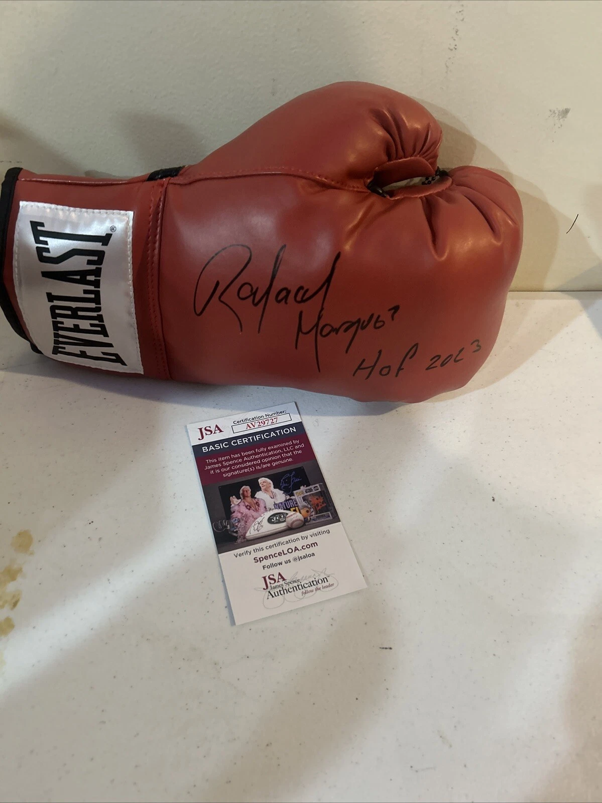 RAFAEL MARQUEZ SIGNED AUTOGRAPH EVERLAST BOXING GLOVE JSA COA HOF 2023 CHAMP