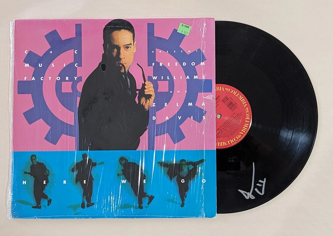 Freedom Williams of C&C Music Factory SIGNED Here We Go Vinyl Record #2 COA