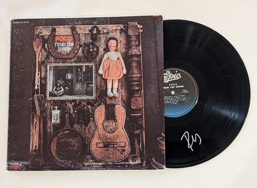 Rusty Young of Poco REAL SIGNED From The Inside Vinyl Record COA Autographed