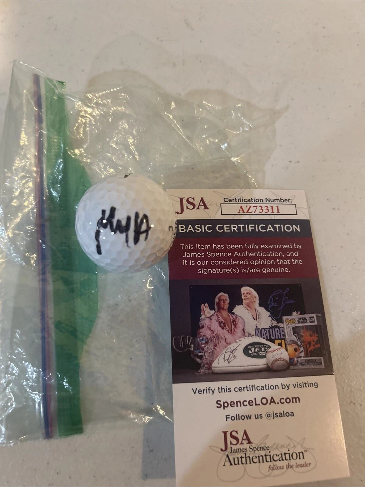 MAX HOMA SIGNED AUTOGRAPH GOLF BALL JSA COA PGA CHAMPION STAR GOLFER
