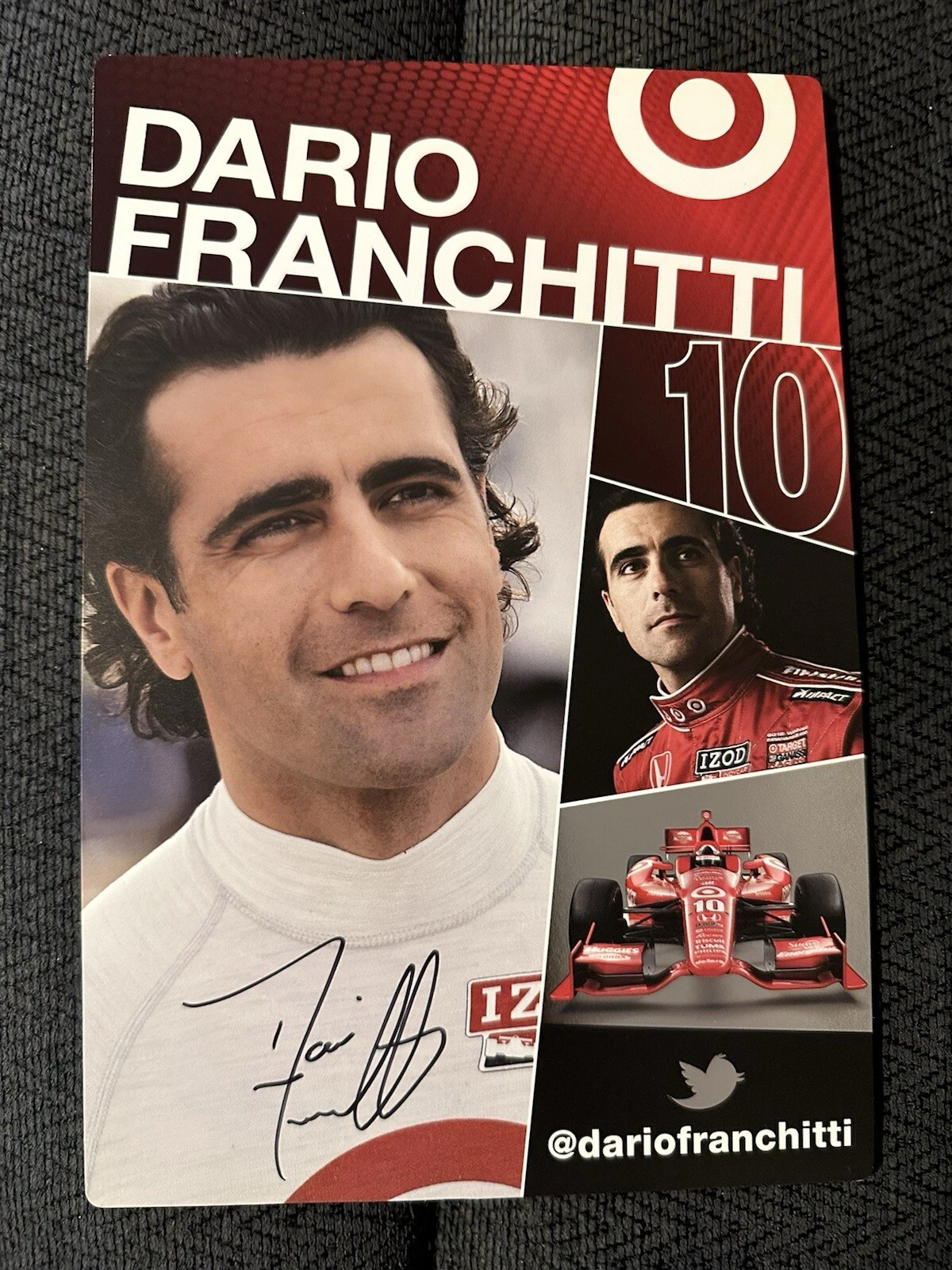 Dario Franchitti Indy Car Indianapolis 500 Promo Card Autographed Signed