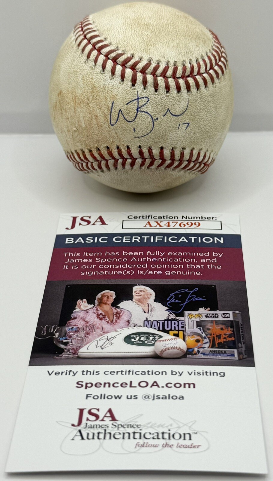 Will Brennan Signed Autographed Game Used Baseball Cleveland Guardians JSA MLB