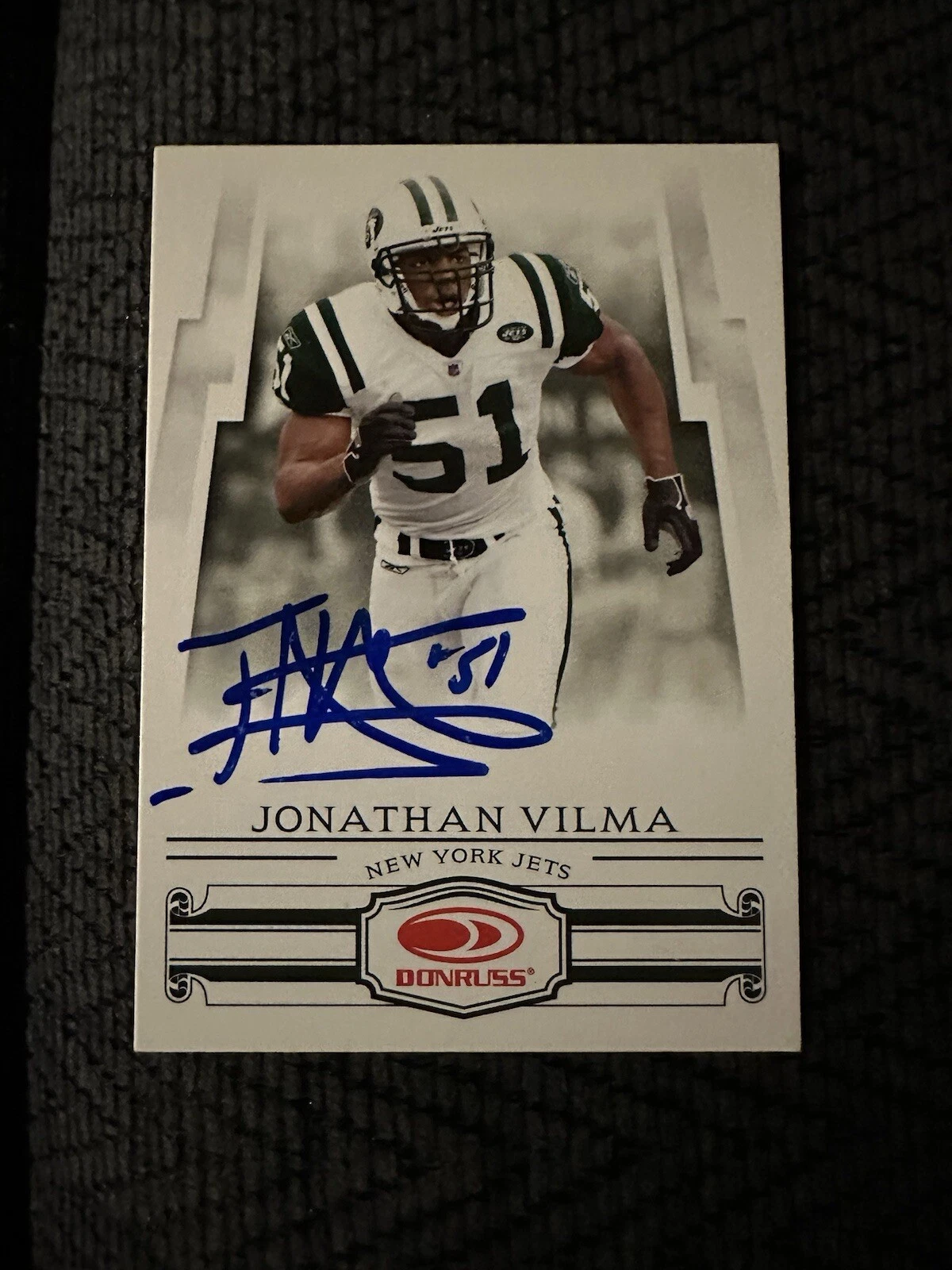 Signed NFL Football Trading Card Autographed Jonathan Vilma